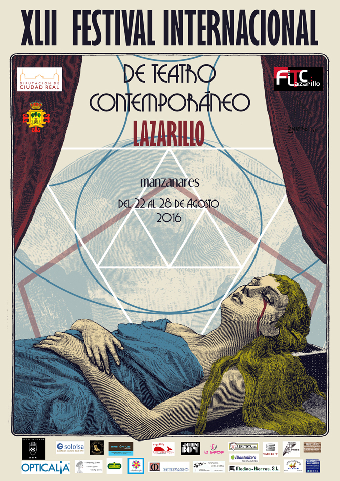 Cartel Anunciador del XLII Festival Internacional de Teatro Contemporaneo Lazarillo, Manzanares, Ciudad Real 