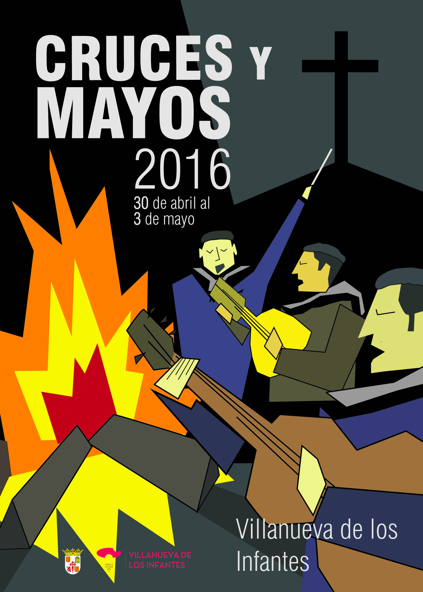 Cruces de Mayo 2016 en Villanueva de los Infantes, cartel ganador realizado por Manuel Mayorga Moron  