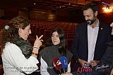 Previo a la proyección de la película “O Corno” en Manzanares, con la actriz Daniela Hernán, una de las protagonistas.