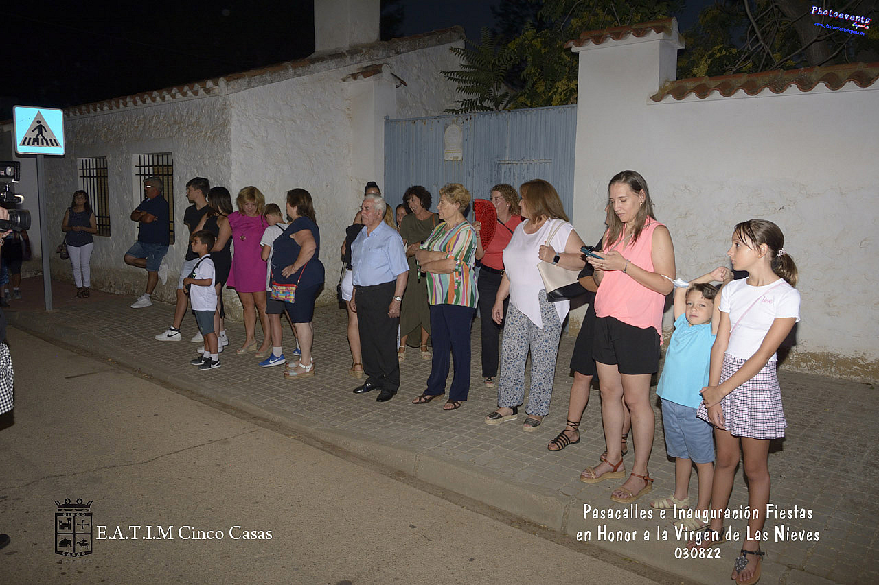 Inauguración Fiestas en Honor a Ntra. Sra. La Virgen de las Nieves, en Cinco Casas