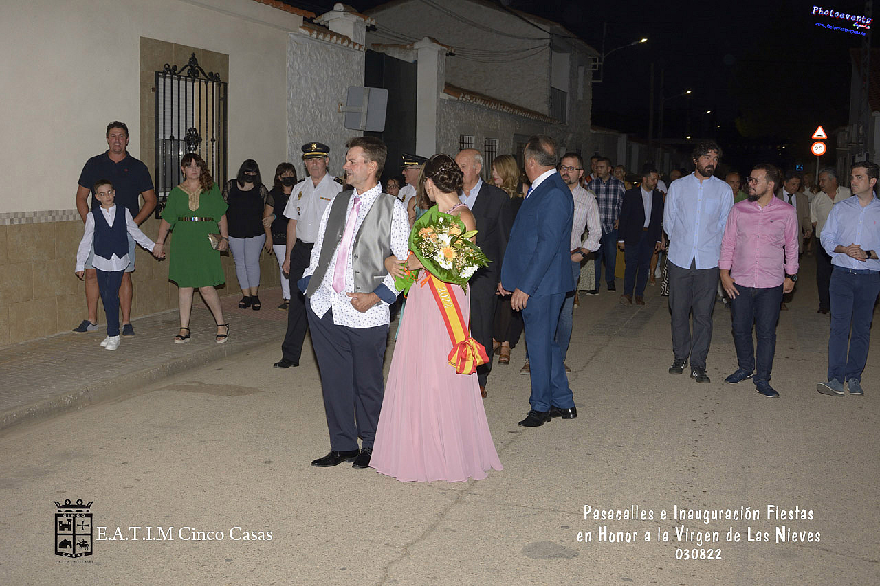 Inauguración Fiestas en Honor a Ntra. Sra. La Virgen de las Nieves, en Cinco Casas