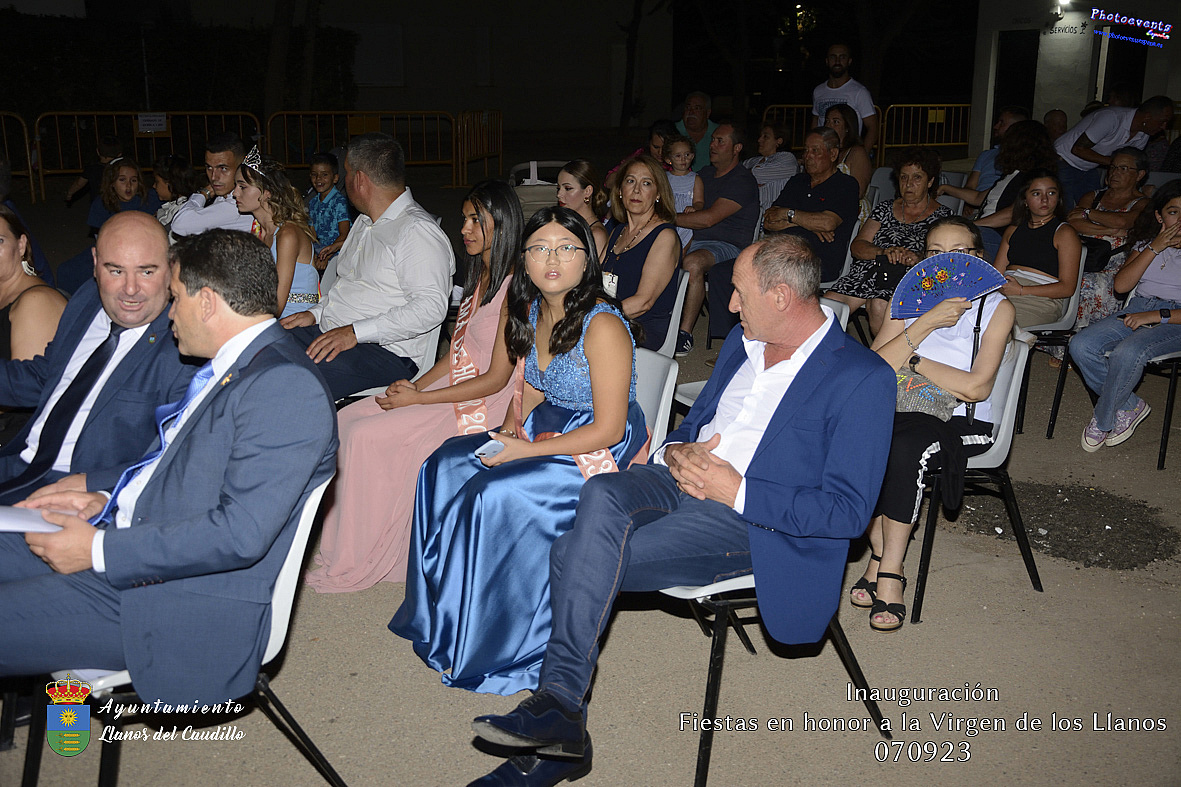 Inauguración Fiestas en honor a la Virgen de los Llanos 2023, Llanos del Caudillo