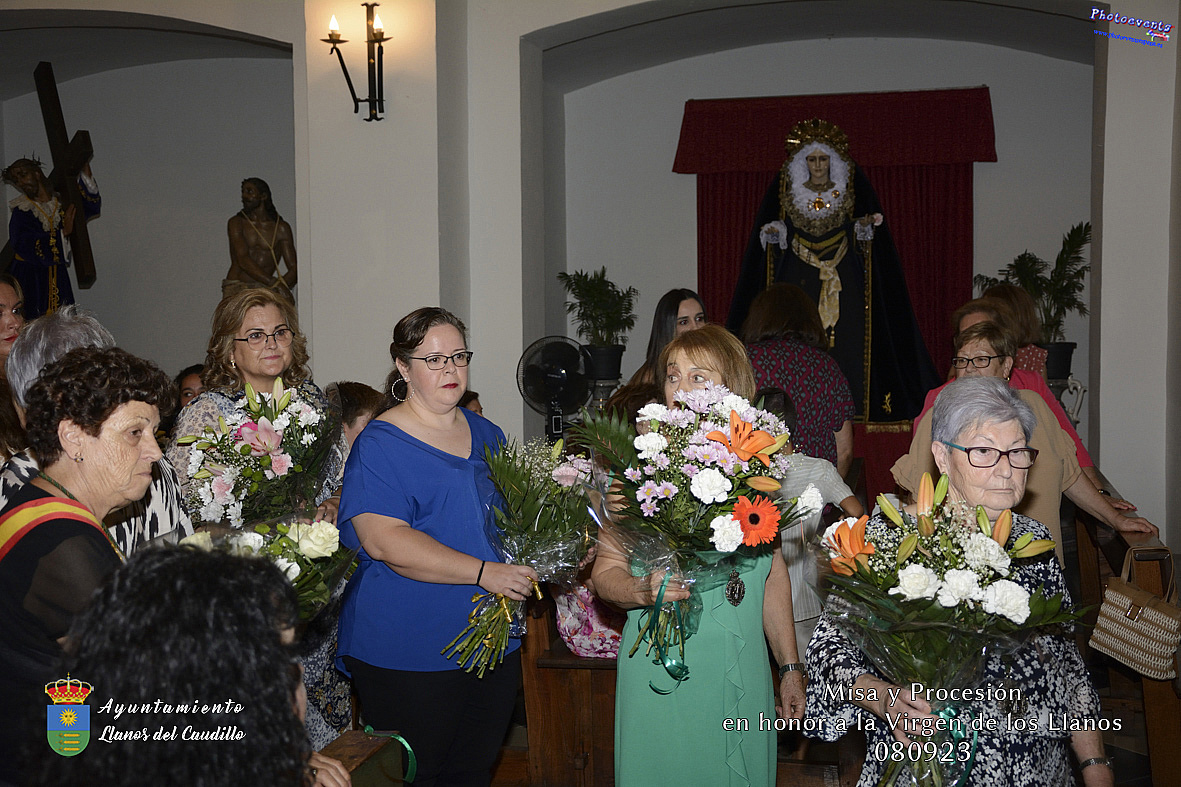 Misa y procesión en honor a la Virgen de los Llanos 2023, Llanos del Caudillo