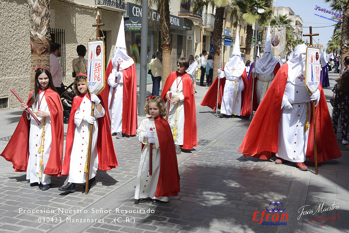 Procesión de nuestro Señor Resucitado en la Semana Santa de Manzanares, C.R. 090423