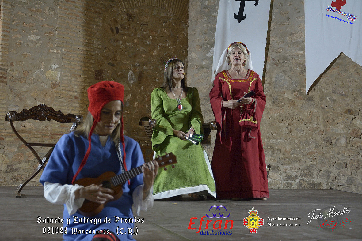 Sainete y entrega de premios de los concursos medievales 2022 en Manzanares