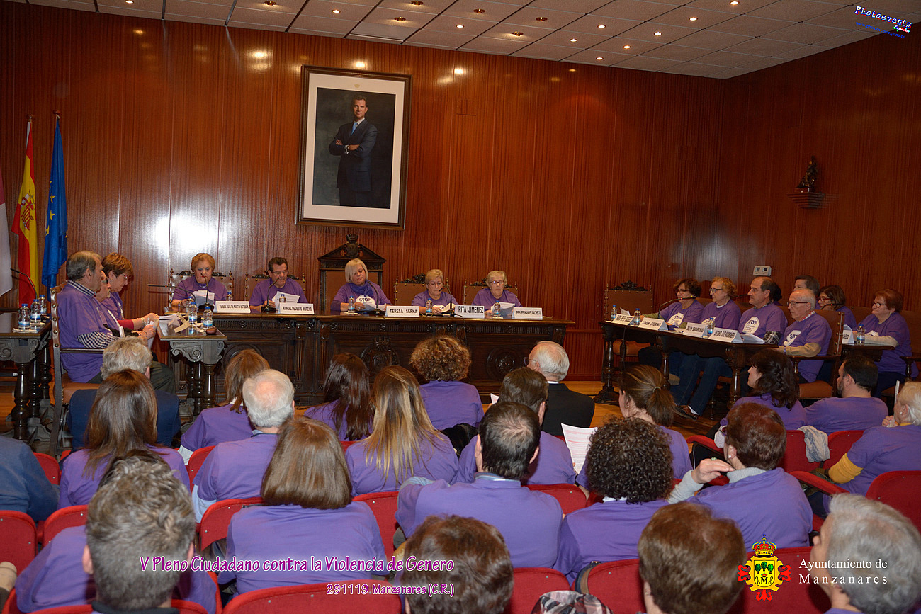 V Pleno Ciudadano contra la violencia de genero en Manzanares