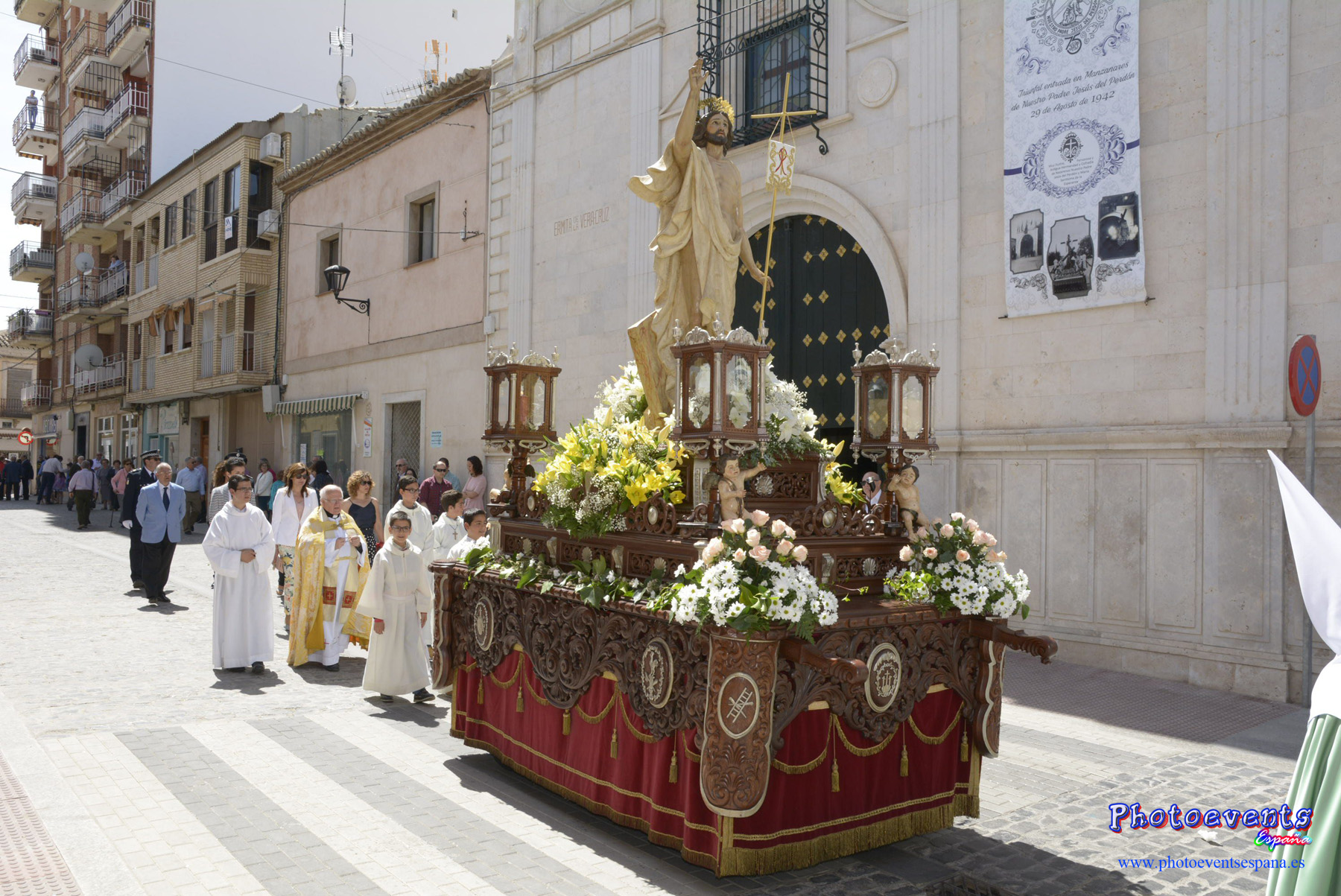 Procesión de Cristo resucitado  en la Semana Santa de Manzanares, Ciudad Real