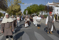 Desfile a juegos medievales en las V Jornadas Medievales, Manzanares, Ciudad Real, España