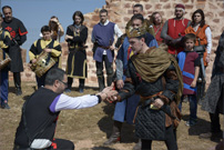Entrega de llaves del Castillo al Rey Pedro I , durante Montiel Medieval 2016 