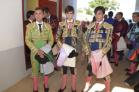 Jairo Pavón , Ángel Tellez y Jaime Casas, novilleros en la Feria de Manzanares, durante la Feria y Fiestas de Manzanares 2016, Ciudad Real 