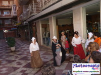 Escena de teatro callejero con motivo de las Jornadas Medievales en Manzanares