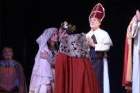 Representación teatral la Reina y el Maestre,durante las XLII Recreaccion hirtórico medievales de Montiel, Ciudad Real, España2016   