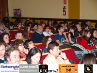 Publico asistente al auditorio de la casa de cultura durante cortometrajes de I Jornadas de cortometrajes en manzanares