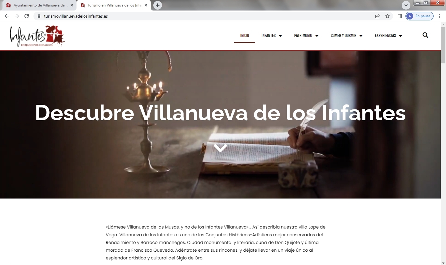 Villanueva de los Infantes estrena página web turística
