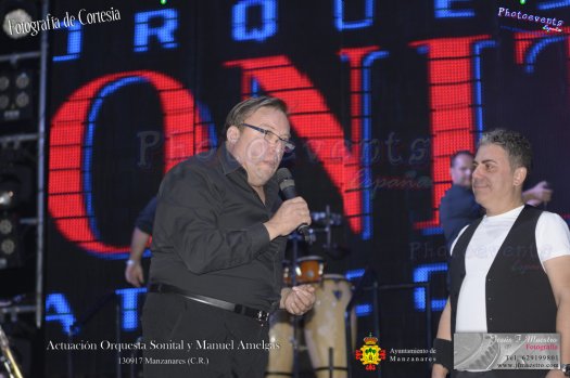 Orquesta Sonital y Manuel Amelgas en fiestas patronales de Manzanares 2017