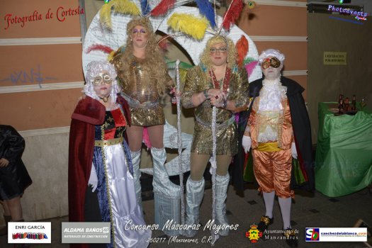 Concurso mascaras mayores Carnavales 2017 en Manzanares