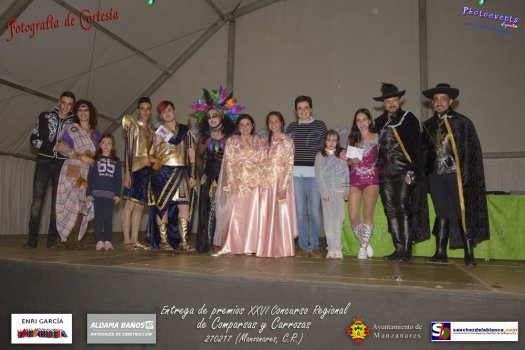 Premios del concurso regional de Comparsas y Carrozas en Manzanares