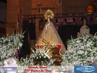 Virgen de consolacion durante la ofrenda floral del pasado 070914 en Valdepeñas